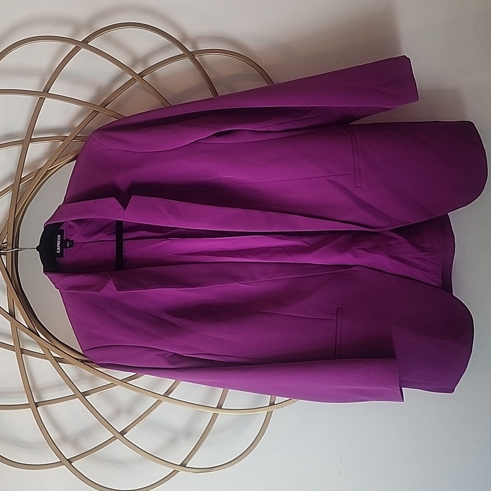 Express purple open front blazer
